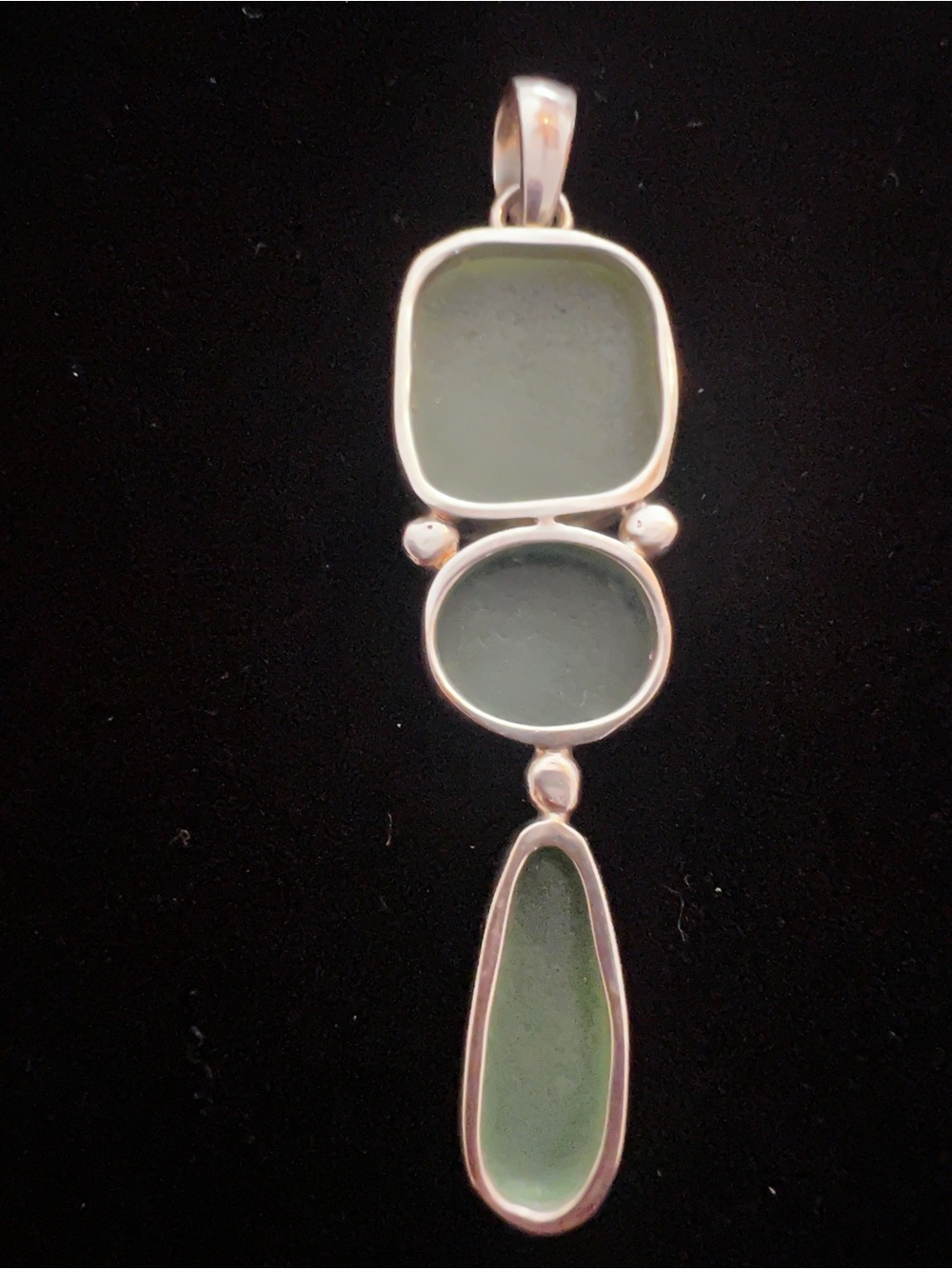 Lita 925 Sea Glass Triple Pendant New In Box - Picture 3 of 4